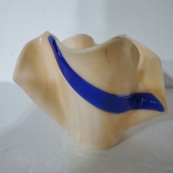 Hand-blown Glass Art Bowl