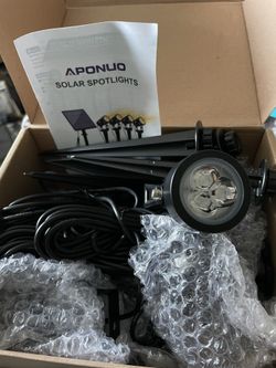 New Aponuo LED Solar Spotlights 2W LED 4 Pack 