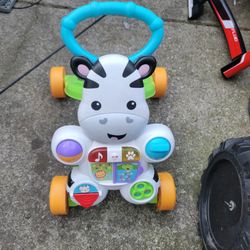 Fisher Price Learn With Me Zebra Walker Infant Baby Walking Standing Music Sound