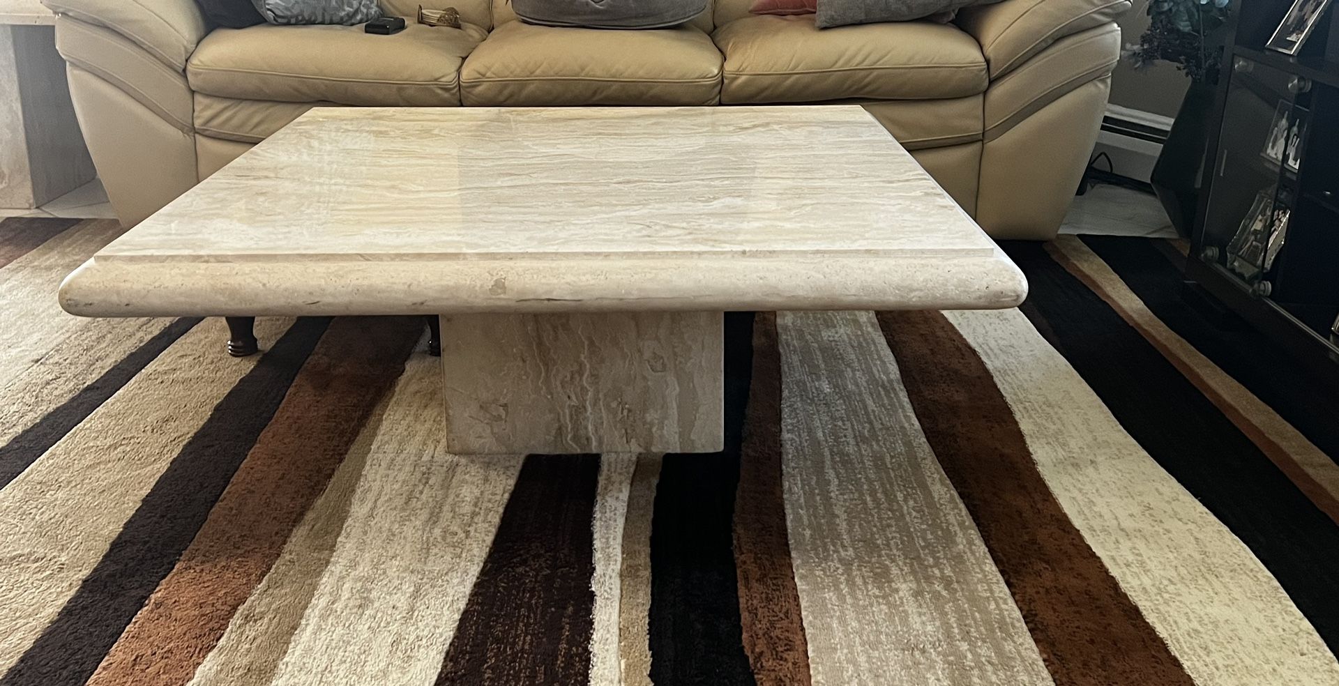 Marble Coffee Table And Matching End Table 