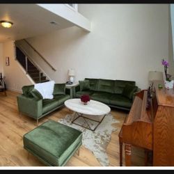 Modern Green Ashley 2 Piece Sofa And Loveseat 💥 Living Room Set 👈 Brand New 👍 In Stock ✅