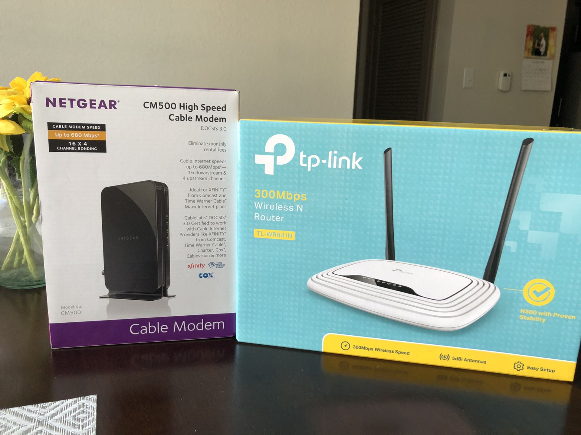 Cable modem and wireless Router