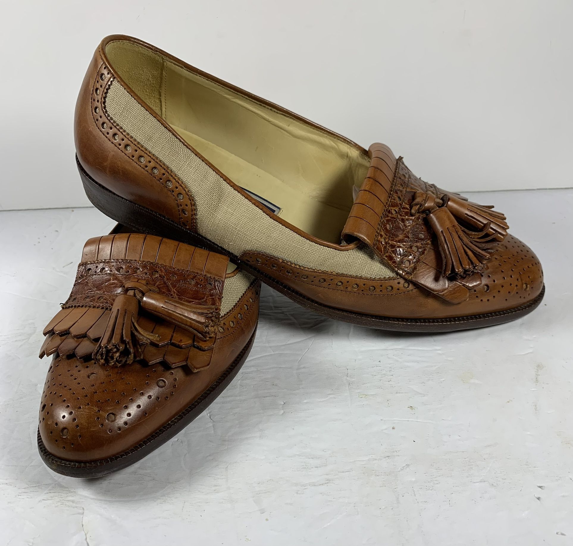 COLE HAAN Shoes Mens 8 M Bragano Tassel Loafers Italy