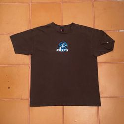 Vintage Rusty 2000’s Logo Brown T Shirt Size 2XL Surf Wear