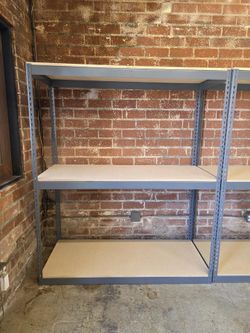 Warehouse Storage Industrial Racks Shelving 60 in W x 24 in D Boltless Shelves Similar To Uline And Grainger Delivery Available
