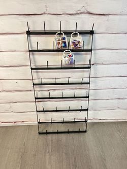 Black Wall Mounted Mug Rack