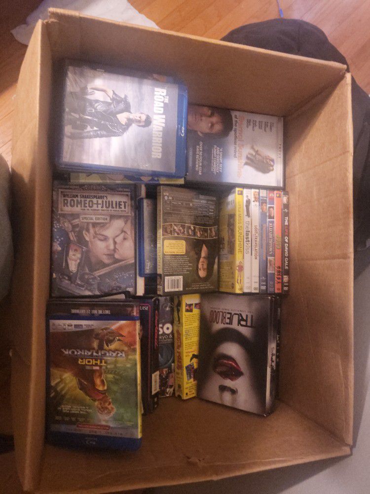 Blu-rays, Dvds, Assorted Games And Vhs Tapes