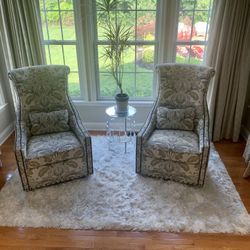 Bernhardt Set Of 2 Swivel Chairs