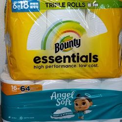 Papel Higiénico Angel Soft & Servilletas Bounty 