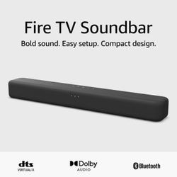Amazon Fire TV Soundbar (newest model), 2.0 speaker with DTS Virtual:X and Dolby Audio, Bluetooth connectivity