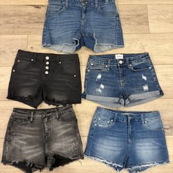 Girls Jean Shorts | 5 Pairs | Size 14