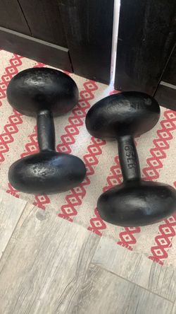 Cast Iron Dumbbells Pair 65lb