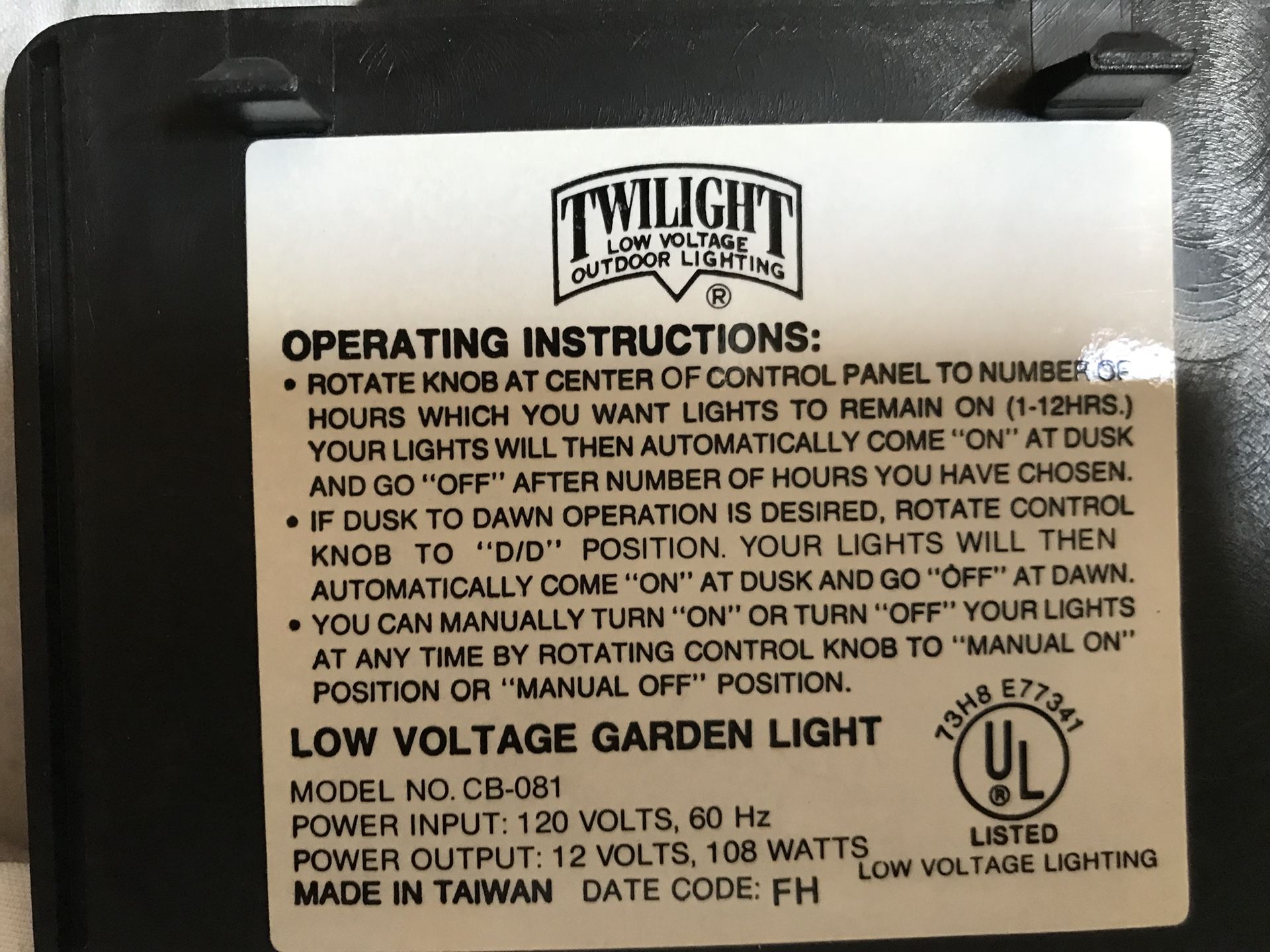 Twilight Low Voltage Outdoor Lighting Model Cb 081 Shelly Lighting