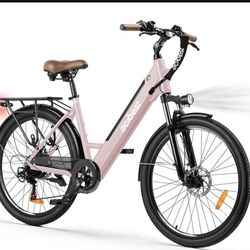 ACTBEST Core Electric Bike for Adults - 468Wh Removable Battery, 26 inch Step Thru Electric Bicycle, Peak 750W...