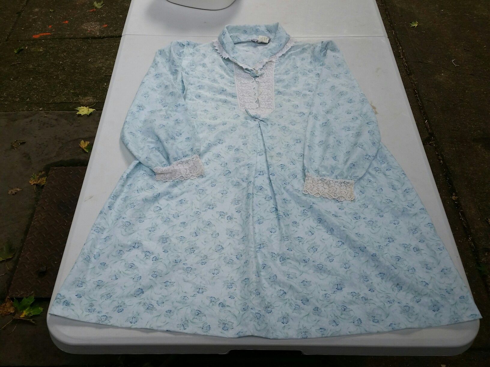 Vintage Christian Dior lingerie nightgown logo print Union label