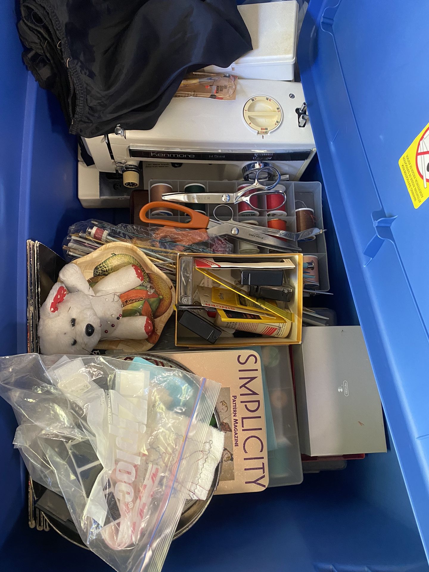 Sewing Machine W/ Years Of Accumulated Extras