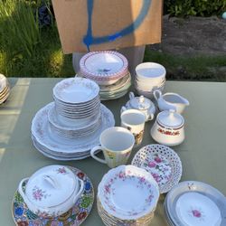 Box Of Dinnerware Lot#D