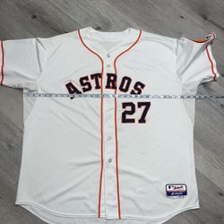 Houston Astros Jose Altuve Baseball Jersey Mens 60 White Authentic Majestic