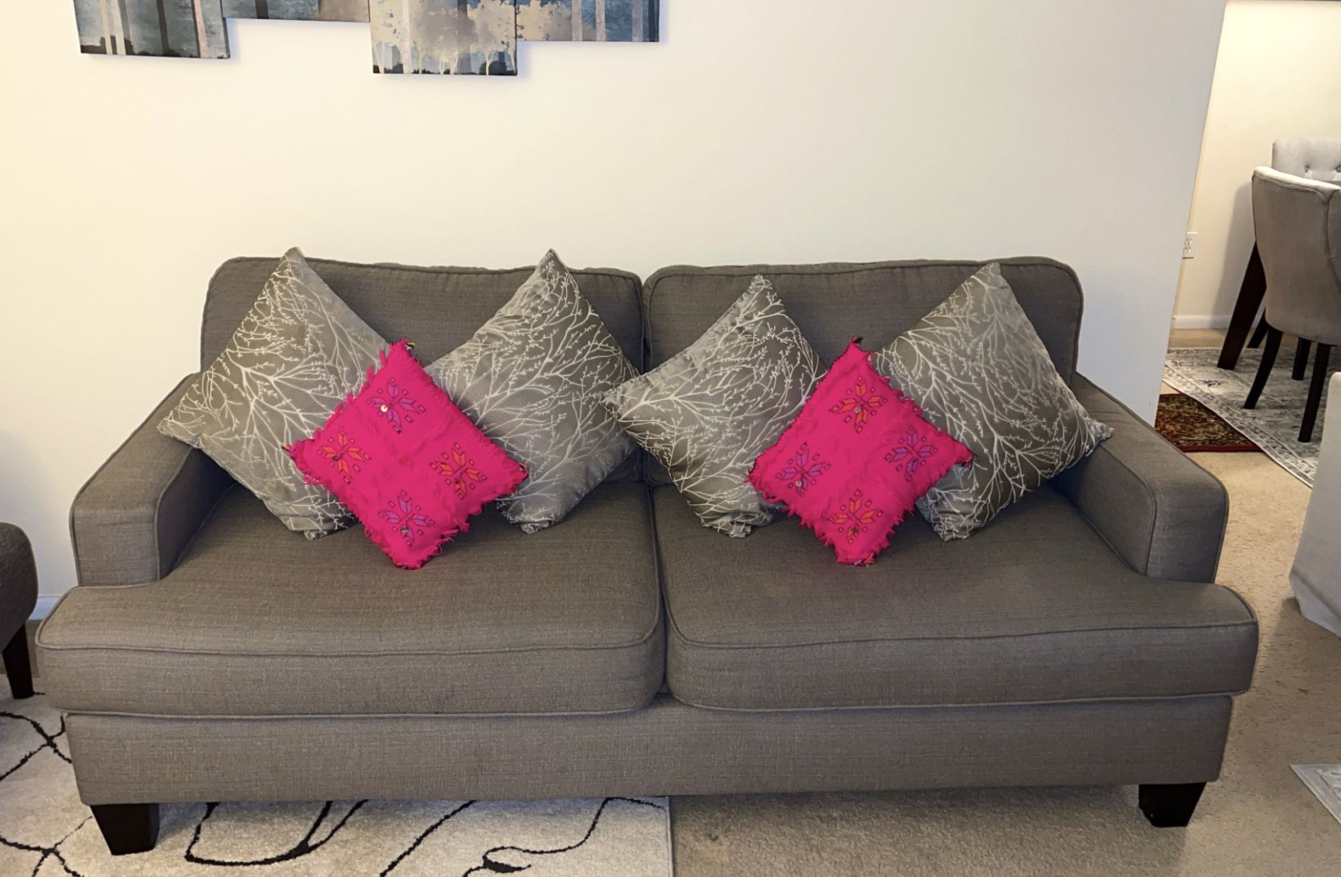 Clean & Comfortable Gray Sofa for Sale 
