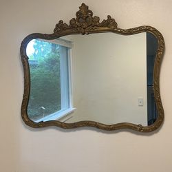 Antique Ornate Gold Mirror