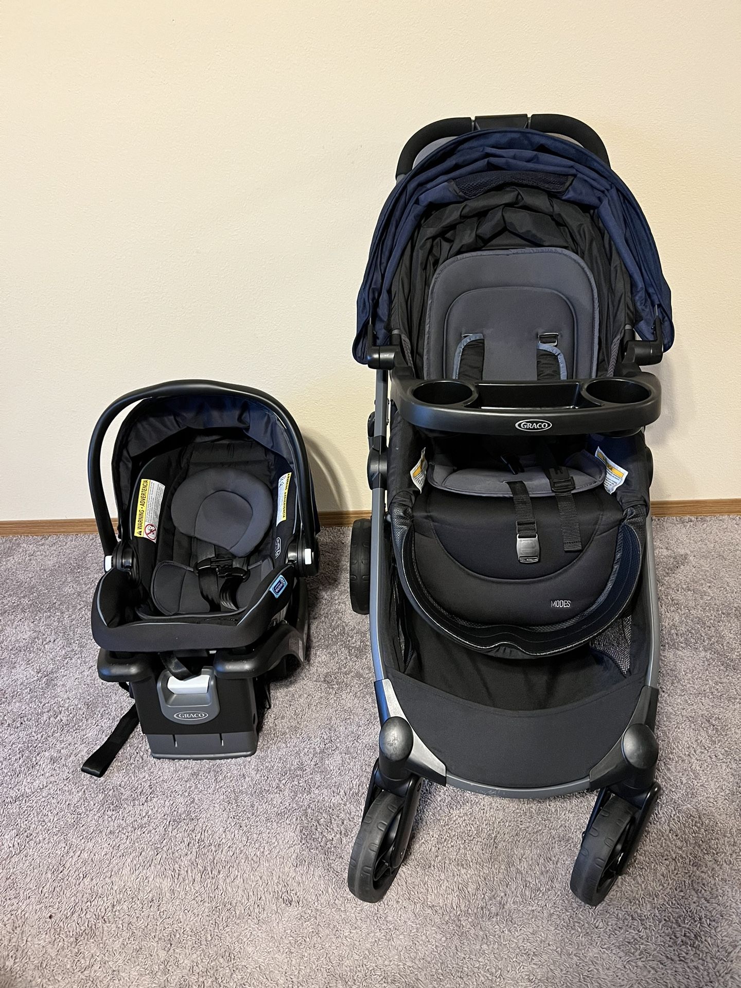 Graco mode element lx stroller and infant car seat