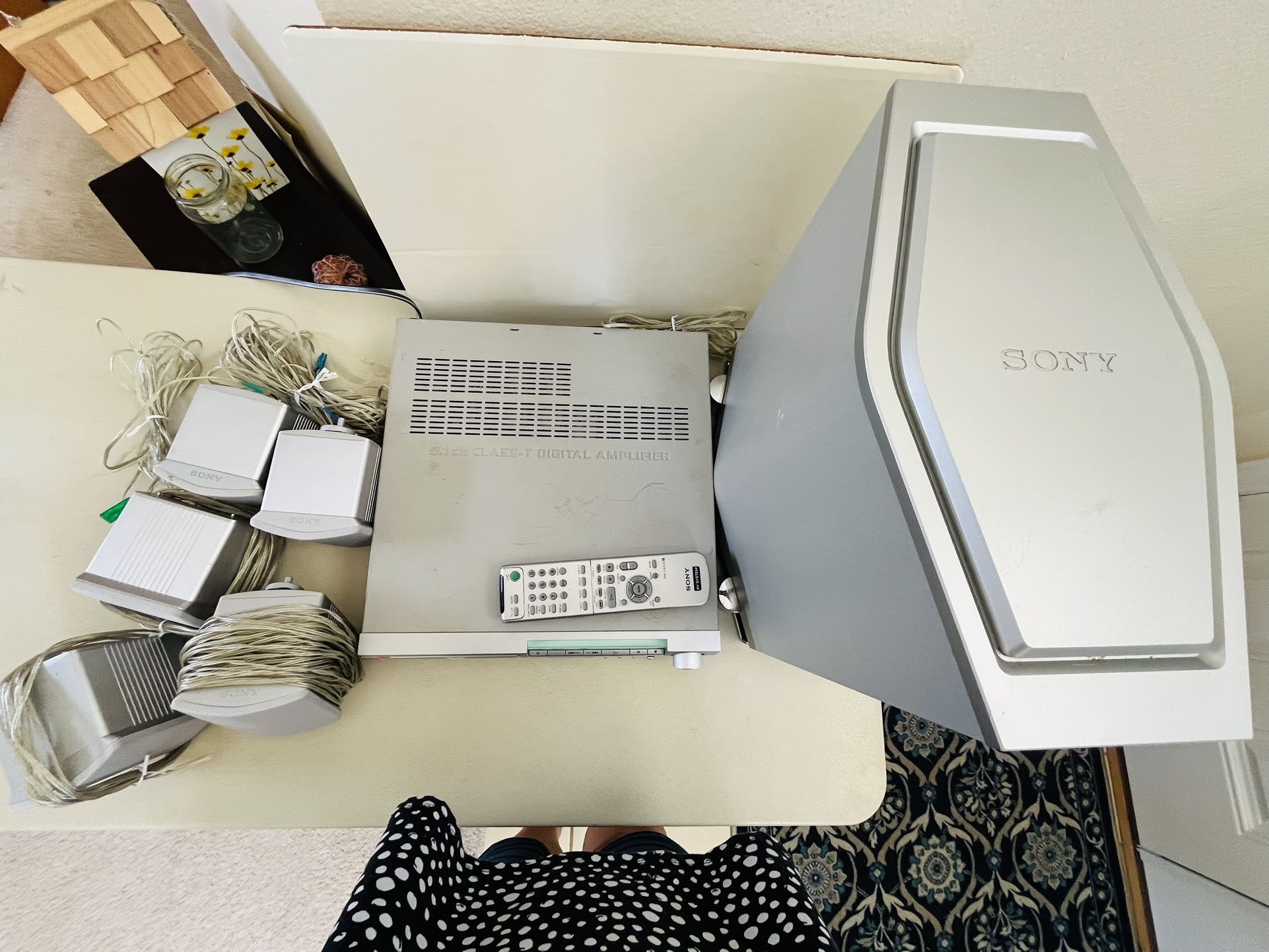 Sony Receiver HCD S300, Sony Model Ss-WS500 Bass Reflex Subwoofer, Sony Model Ss-TS500 Speakers X5, Sony AV System Remote RM SS300
