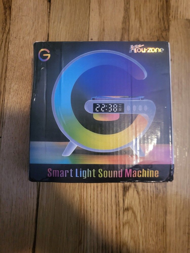 Smart Light Sound Machine Alarm Clock Wireless Charging NEW IN BOX