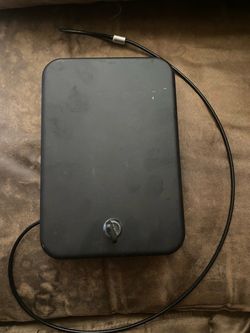 Portable firearm Lock Box with Security Cable