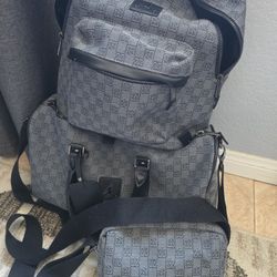 Jordan Monogram Dark Smoke Gray Travel Set