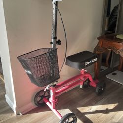 KneeRover Steerable Knee Scooter (Pink)