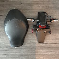 Harley Davidson Sportster Seat And Kawasaki Z 125 Rear 