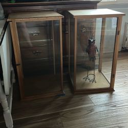 Wooden  Glass display cases