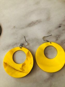 Yellow earring