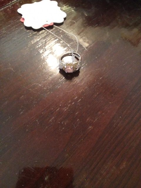 Pink Rhinestone Ring