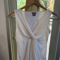 Neutral wrap v neck Ann Taylor blouse size Small