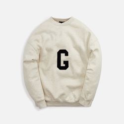Fear Of God 7th Seventh Collection “G Logo” Heather Grey Sweatshirt Size Large