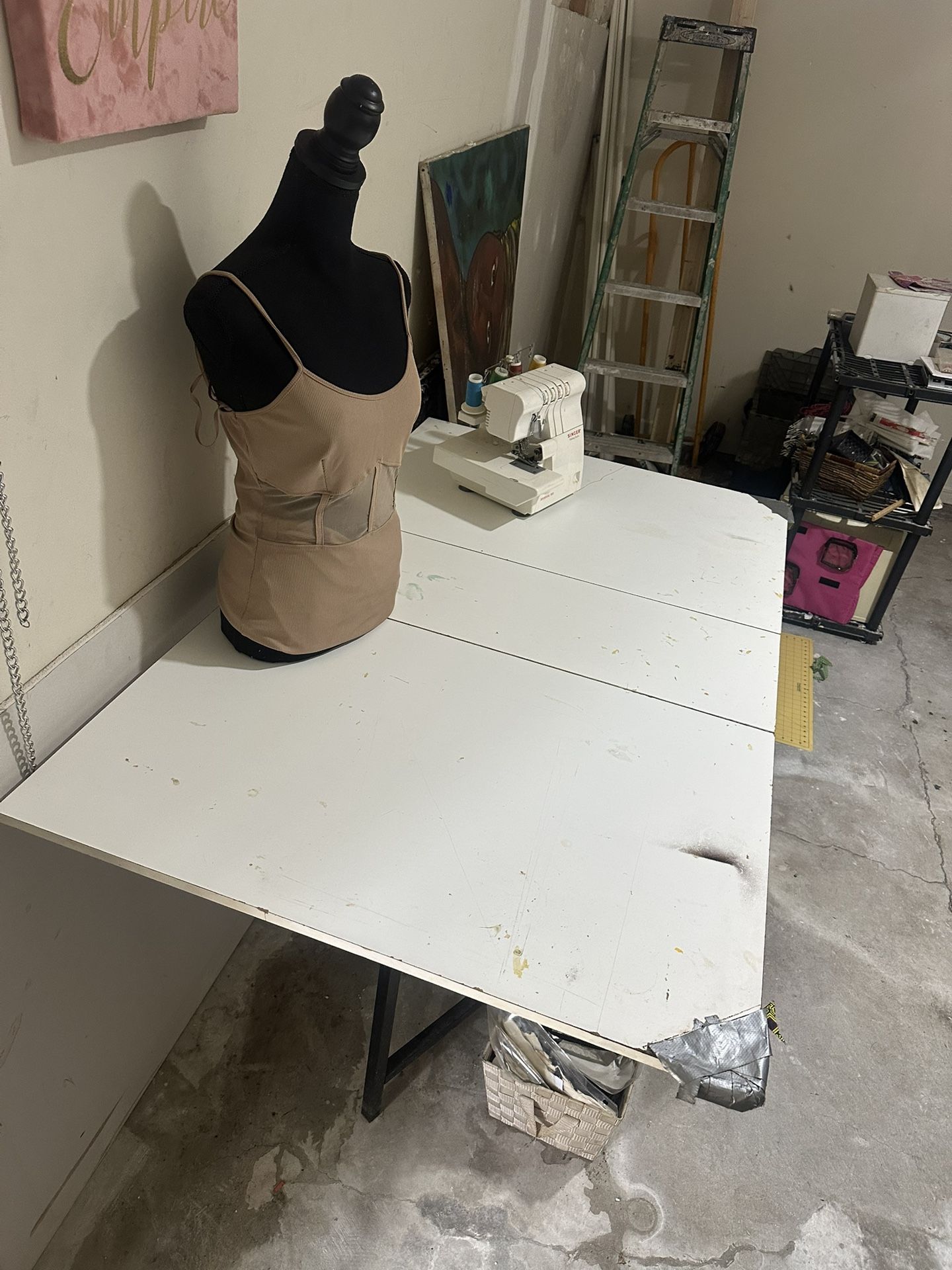 Sewing Craft Table & Serger