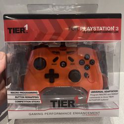 New PS3 Wired Controller 10 Foot Cord by Tier 1-Orange 
