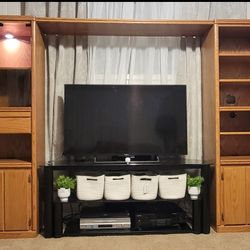 Solid Oak Entertainment Center