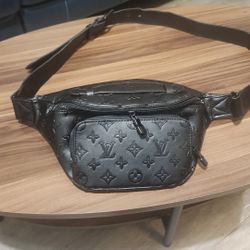 Black Leather LV Mammogram FanniePack