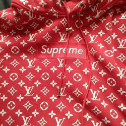 this is not louis vuitton red hoodie