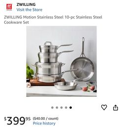 Brand new Zwilling Stainless Steel Pots and Pans Set 10 pieces