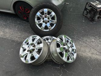 FOR SALE: OEM FORD F-150 CHROME FACTORY RIM SET (4) 2015-2017 6-LUG – $450 OBO