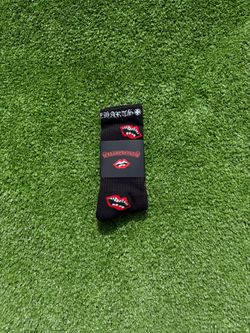 Black And Red Viral Chrome Hearts Socks