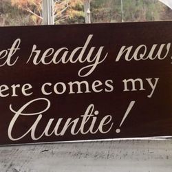 Flower Girl Sign For Niece/aunt