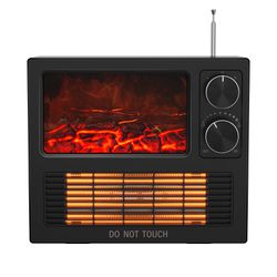 Small Space Heater Fireplace, Small Electric Fireplace Heater For Indoor Use, Realistic 3D Flame