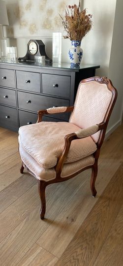 French Louis XV Style Carved Wood Armchair