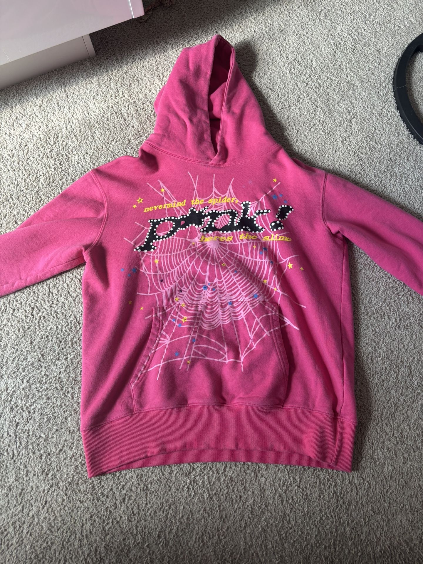 pink sp5der hoodie