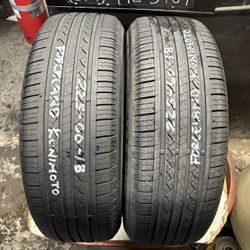 225-60-18 Forceland Kumitomo Used Tire Pair $130 Free Mounting And Balancing 