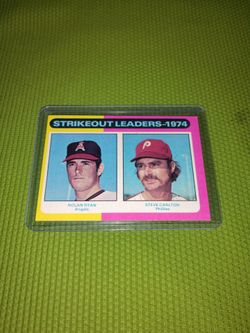Like Mint 1975 Nolan Ryan / Steve Carlton Baseball Card - Strikeout Leaders 1974